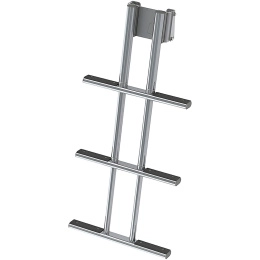 Трап дайверский телескопический быстросъемный 3 серых ступени 450 мм (040185GT, 10269457)